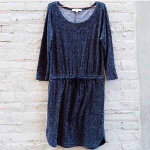 LOFT Drawstring Sweater Dress Charcoal Gray Women’s Size Small